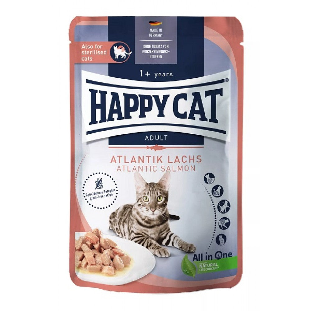 HAPPY CAT Wet Cat Food Sterilised With Salmon 85g
