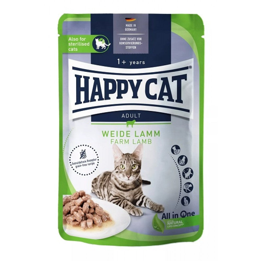 HAPPY CAT Wet Cat Food Sterilised Lamb 85g