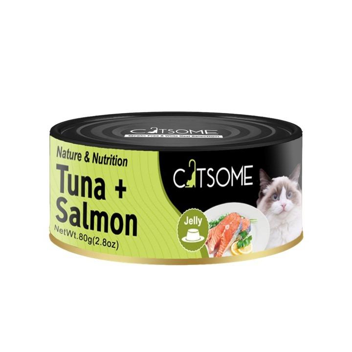 Catsome Grain Free Tuna & Salmon Cat Canned Food Jelly 80g