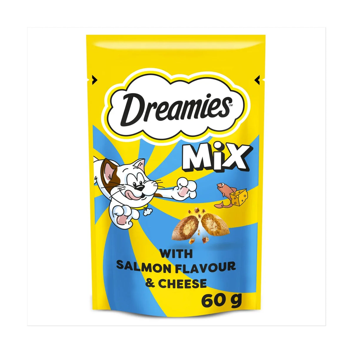 Dreamies Mix Cat Treats salmon and Cheese 60g