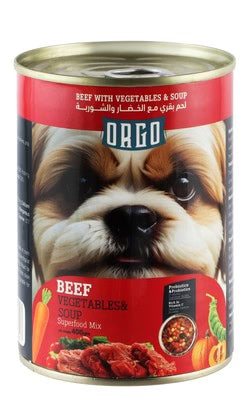 orgo canned food for dog beef with veg & soup 400 g