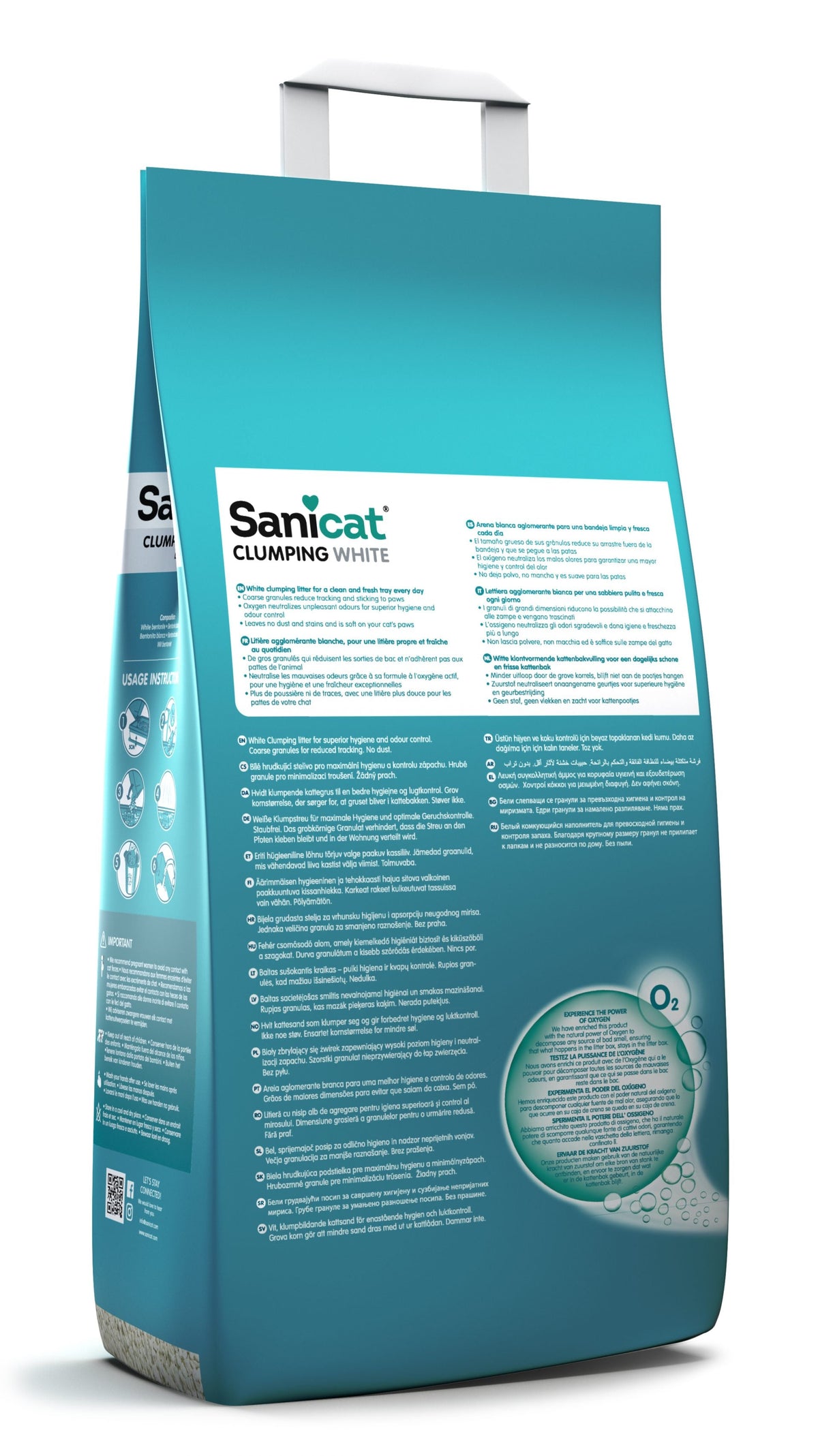 Sanicat Clumping White Fragrance Free 20 L