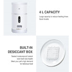 Smart Automatic Pet Feeder with Camera and App 4L