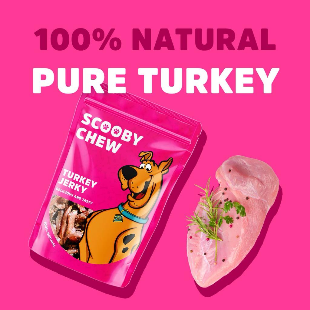 Scooby Chew Turkey JerkyDog Treats 120 gr