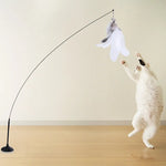 Interactive cat toy steel wire with feather