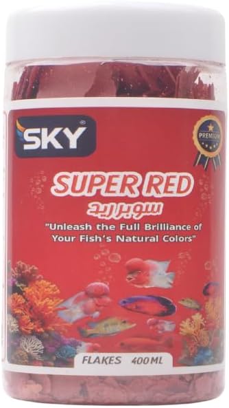 sky super red flakes fish 400ml