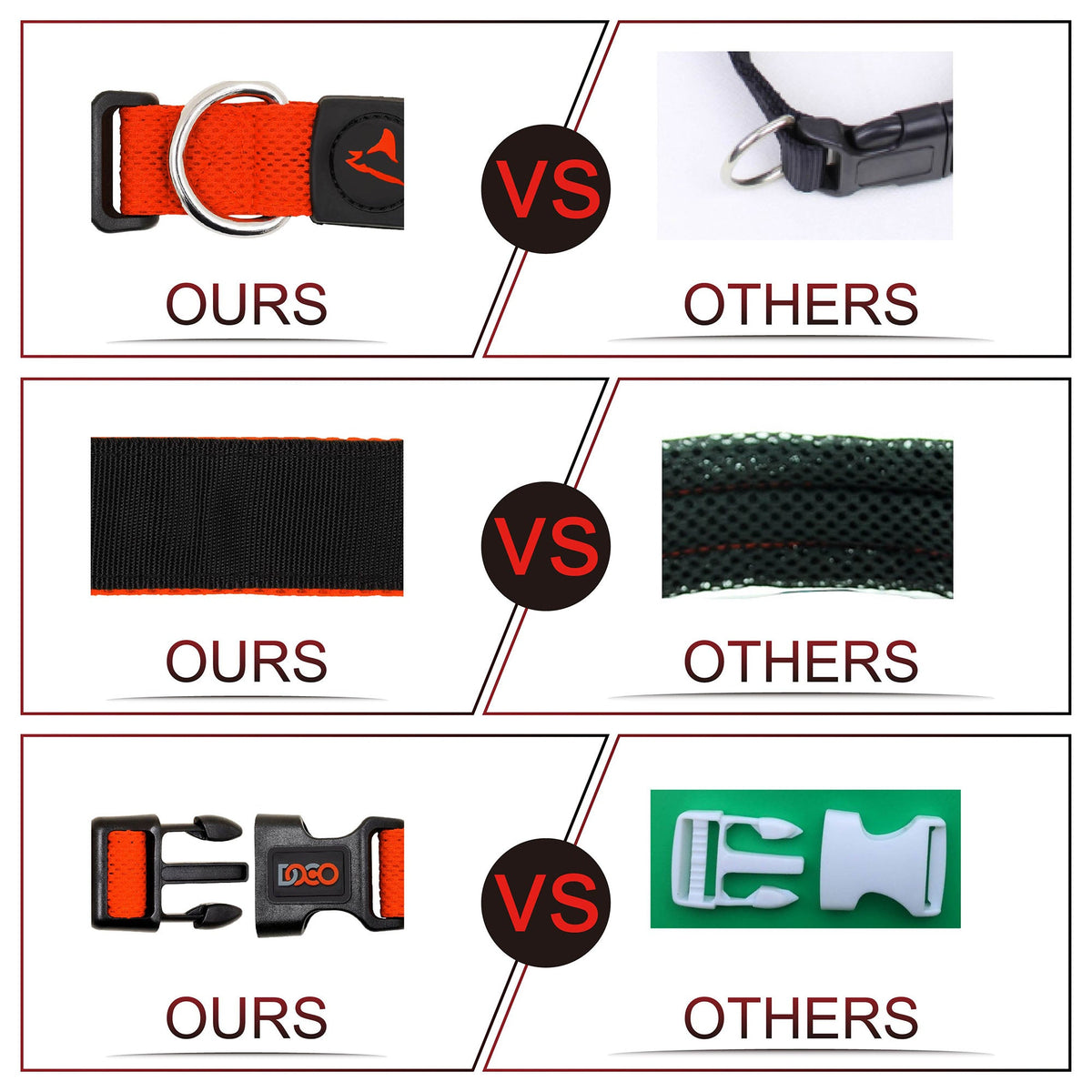 DOCO® Puffy Mesh Dog Collar