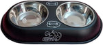 Stainless Steel Double Small Dog and Cat Food Bowl 30CM