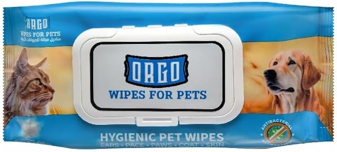 orgo wipes for pets baby powder 48 Wipes