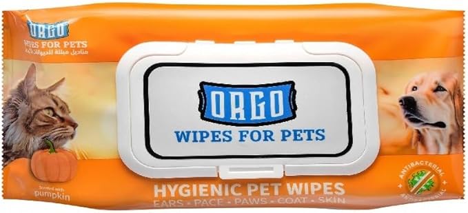 orgo wipes for pets pumpkin 48 Wipes