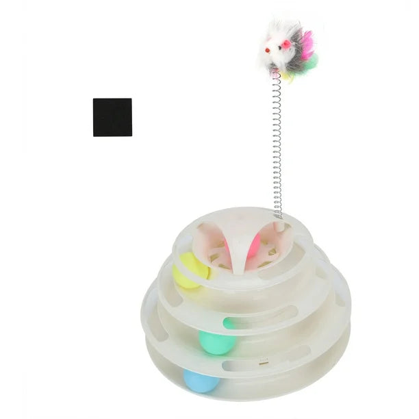 Tower Of Tracks Cat Toy 4 Level For Cats White