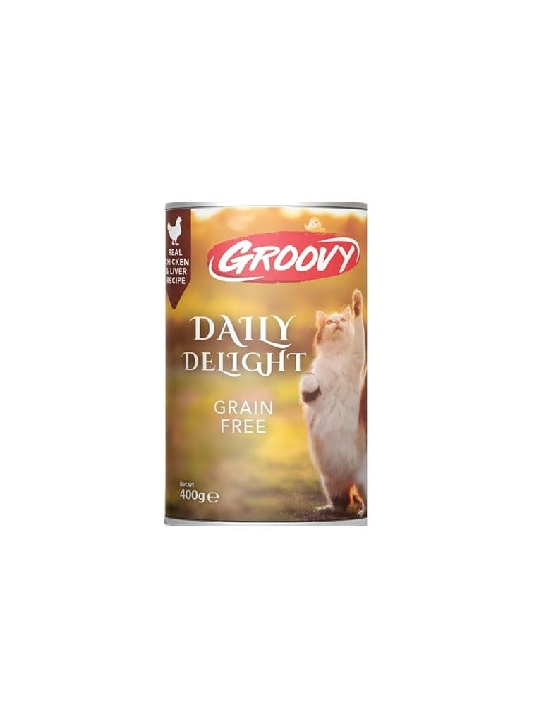 Groovy Wet Food For Cats Daily delight chicken & liver 400g