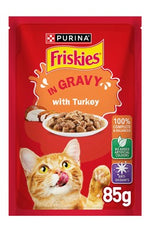 Friskies Turkey Chunks in Gravy Wet Cat Food Pouch 85g