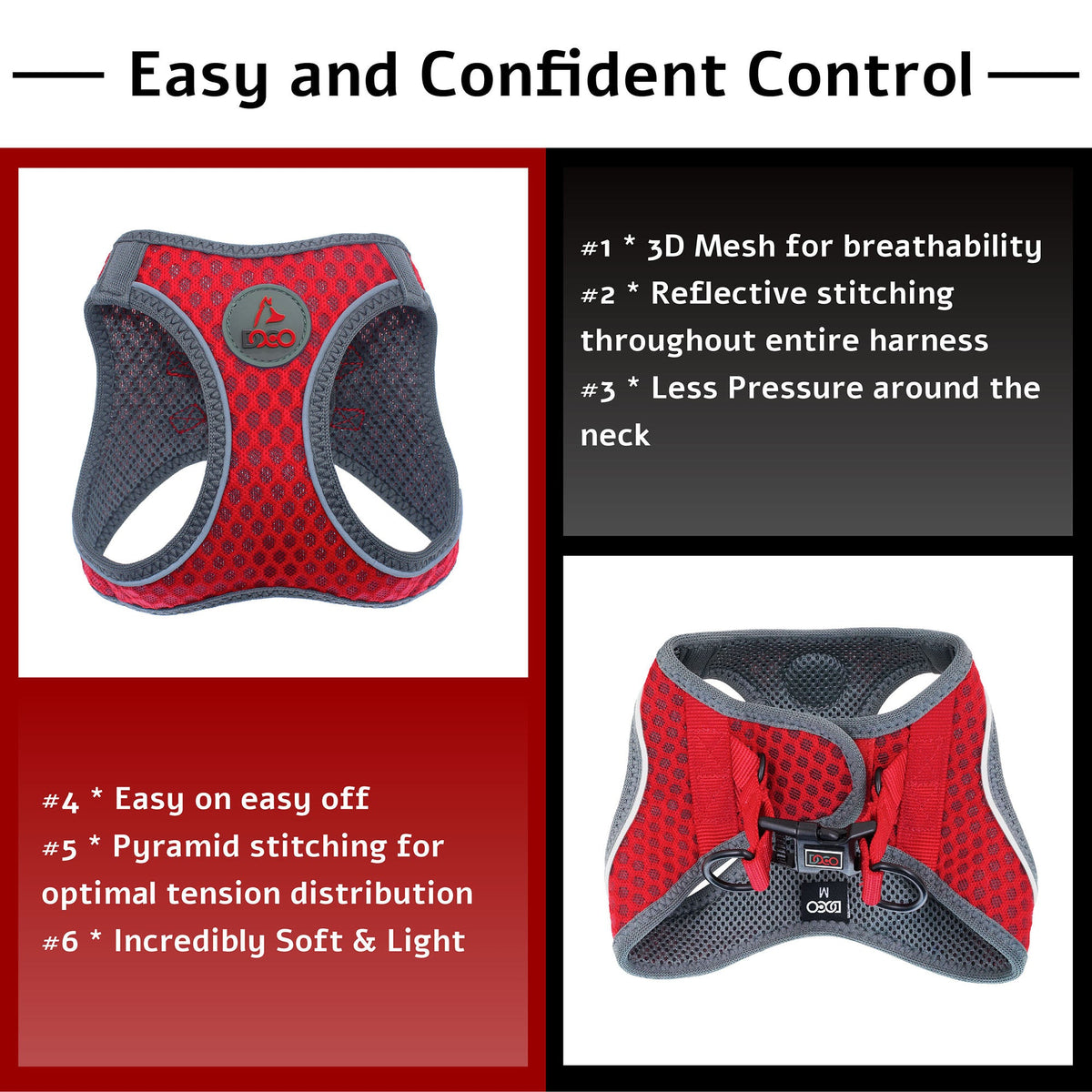DOCO® Athletica Net mesh QUICK FIT Dog Harness