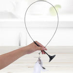 Interactive cat toy steel wire with feather