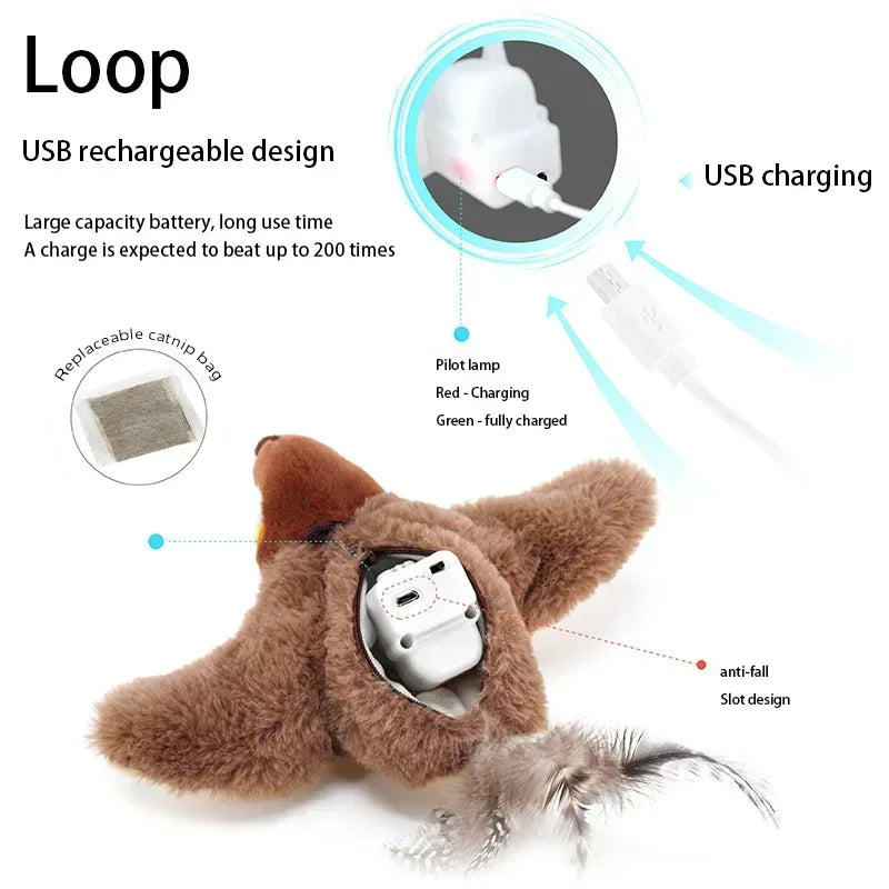 Cat Toy Moving Bird Interactive Toy for Cat