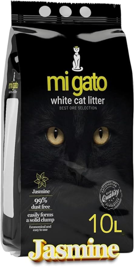 mi gato white cat litter jasmine 10l