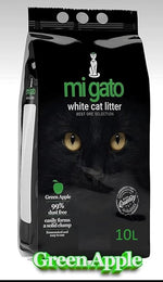 mi gato white cat litter green apple 10l