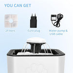 Automatic Pet Water Fountain 2.5L Water Gray