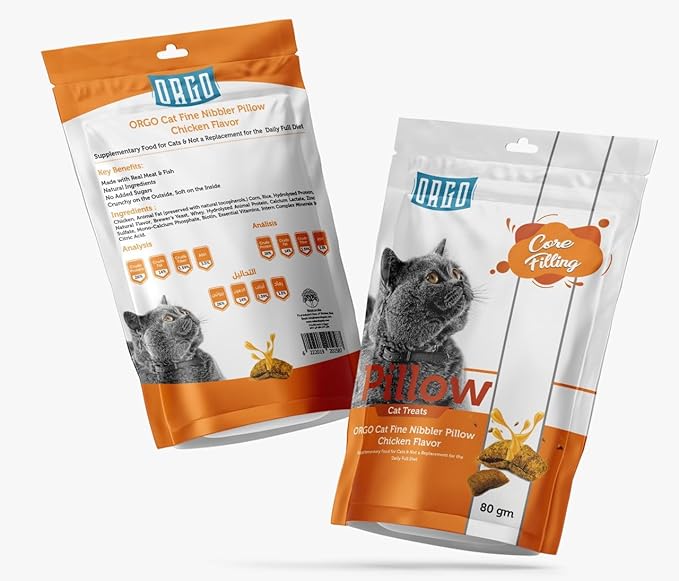 ORGO Pillow cat Treats with chicken 80 gm