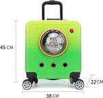 Dog Carrierswith Wheels and Handle up to 10 kg Flat tie Rod Green