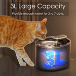 Automatic Pet Water Fountain 3L Water dark blue