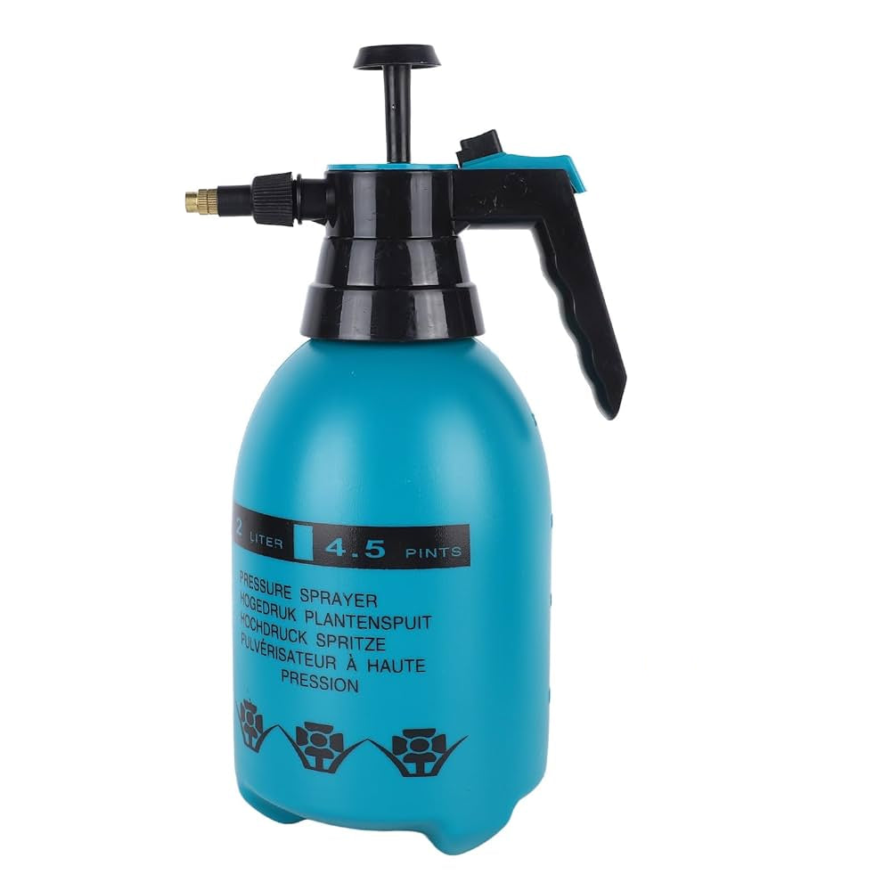 Handheld Plastic Pressure Sprayer, Thick Plastic Body, Powerful Spray 2L