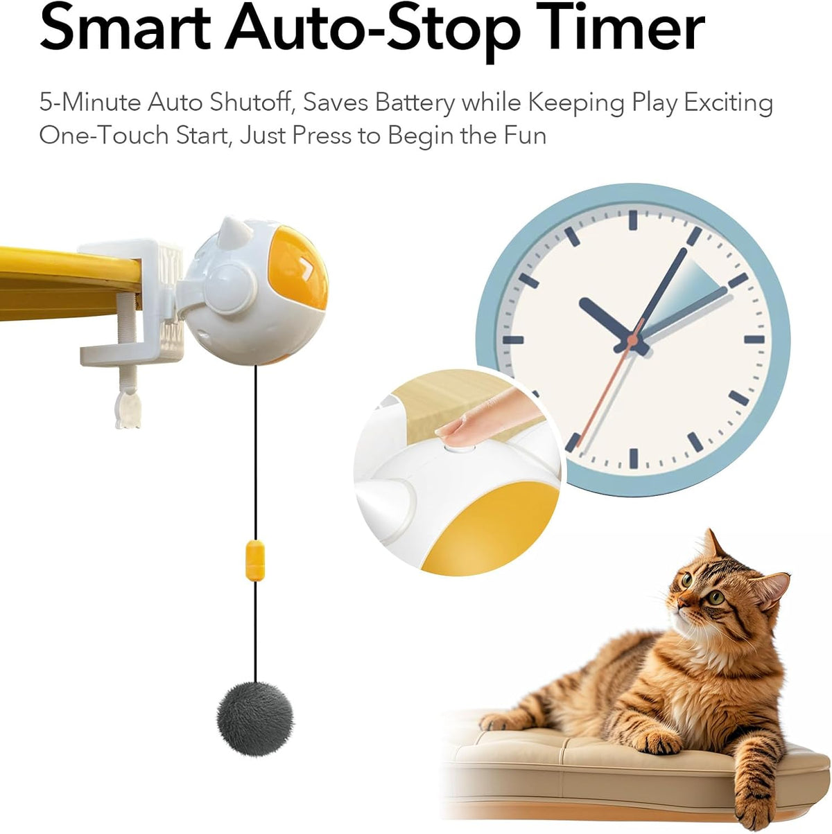 Automatic Lifting Cat Teaser Ball