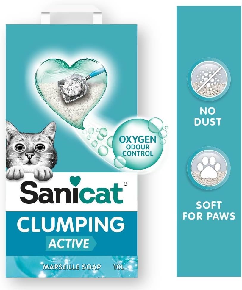 Sanicat Active White Ultra Clumping Cat Litter 10 L