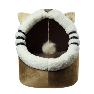 Petmoda Cat House Bed 50 cm - Cat Shape - Beige