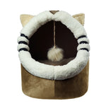 Petmoda Cat House Bed 50 cm - Cat Shape - Beige