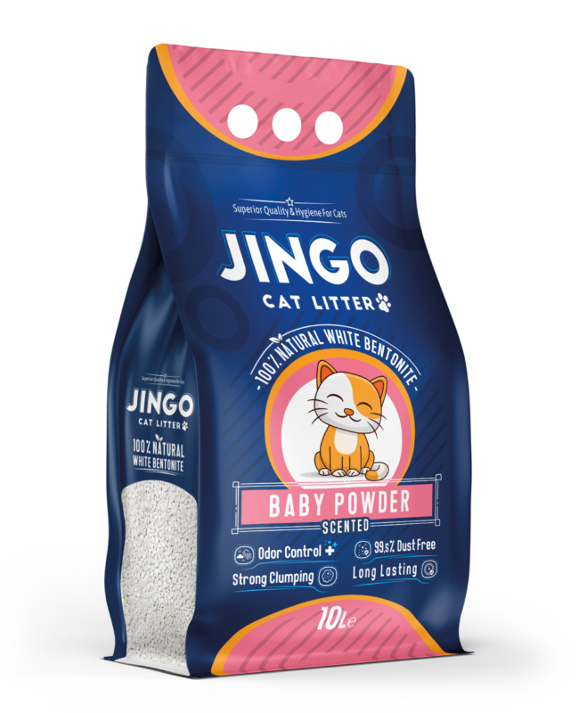 jingo whit cat litter - baby powder 10l