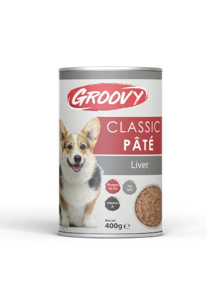 Groovy Wet Food For dogs classic pate beef & liver 400g