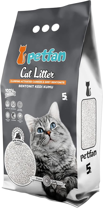 PET FAN CAT LITTER CLUMPING ACTIVATED CARBON 5L
