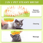 Cat Steam Brush Self Cleaning Steam Brush for Massage & Removing Tangled Hair