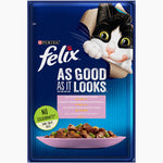 Felix with Trout and Green Bean Wet Cat Food Pouch 85g