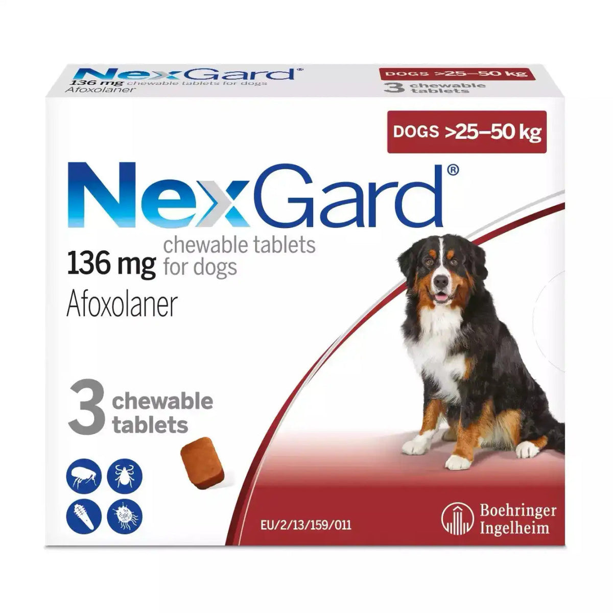Nex Gard Chewable Tablets For Large Dogs 25-50Kg 1 Tablet