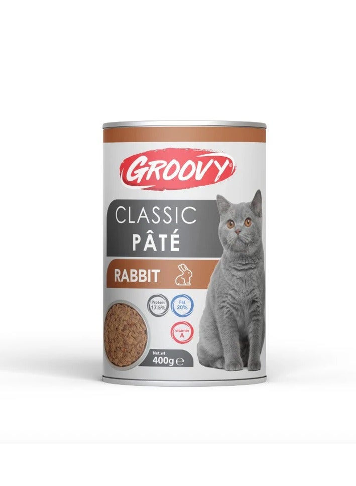 Groovy Wet Food For cats classic pate rabbit 400g