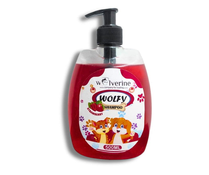 WOLFY SHAMPOO STRAWBERRY ANTI FLEA / TICK 500 ML