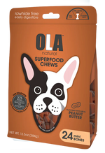 Ola Natural Peanut Butter Dog Treats 24 Mini Bones 384g