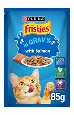 Friskies Salmon Chunks in Gravy Wet Cat Food Pouch 85g