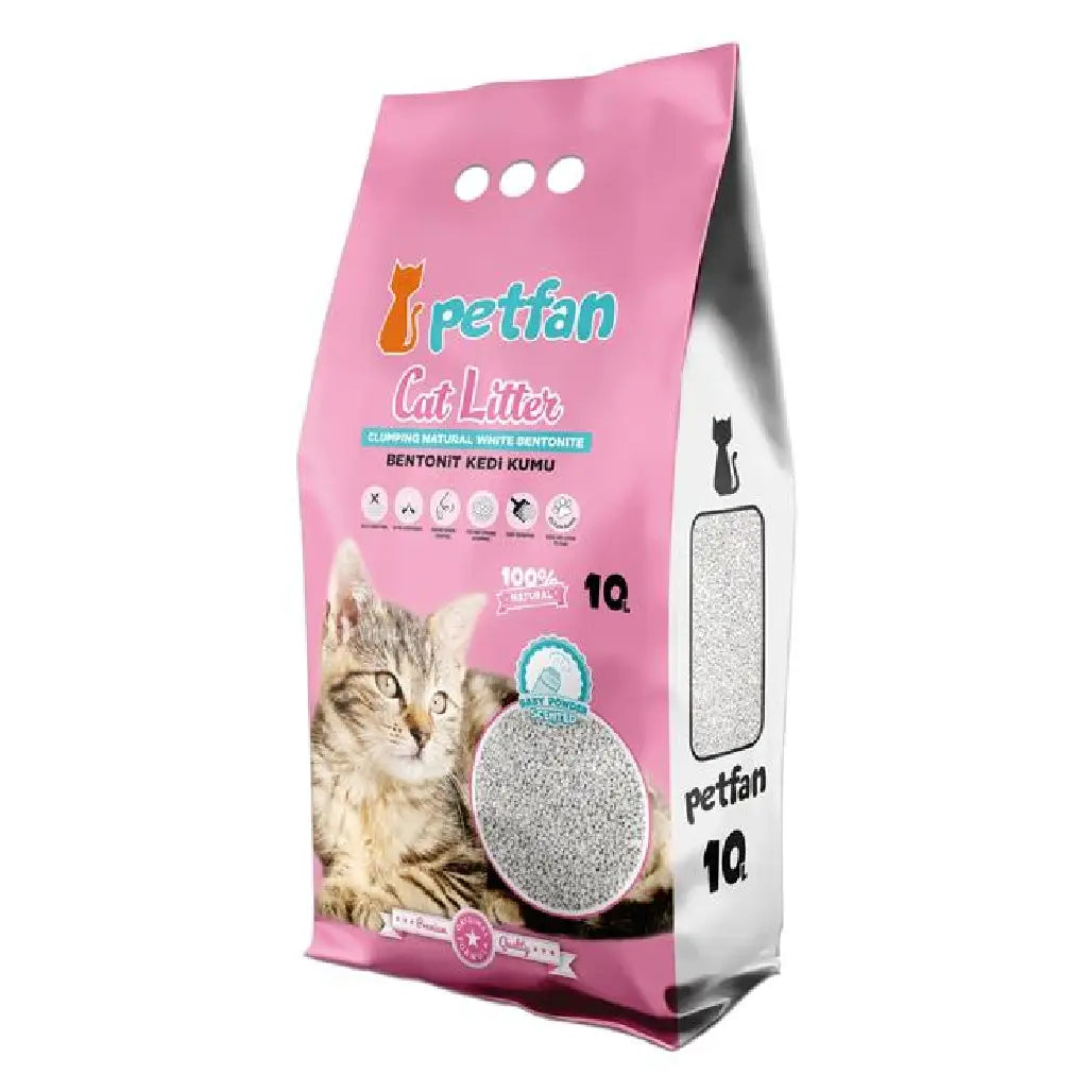 PET FAN CAT LITTER CLUMPING BABY POWDER 10 L