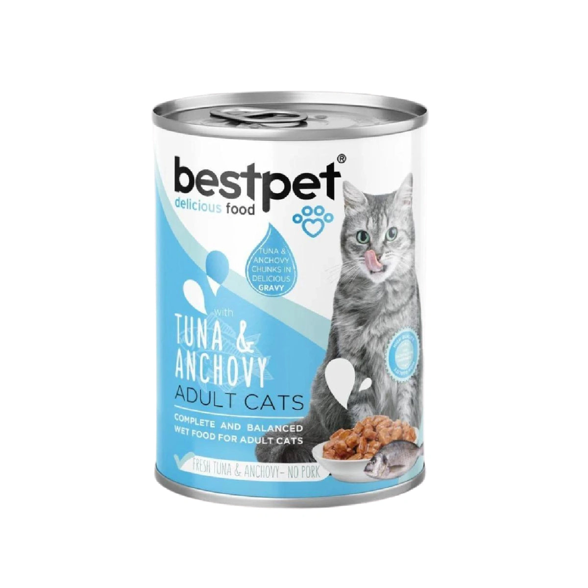 Best Pet Adult Cat with Tuna & Anchovies 400g