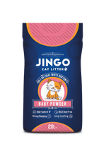 jingo whit cat litter - baby powder 20l