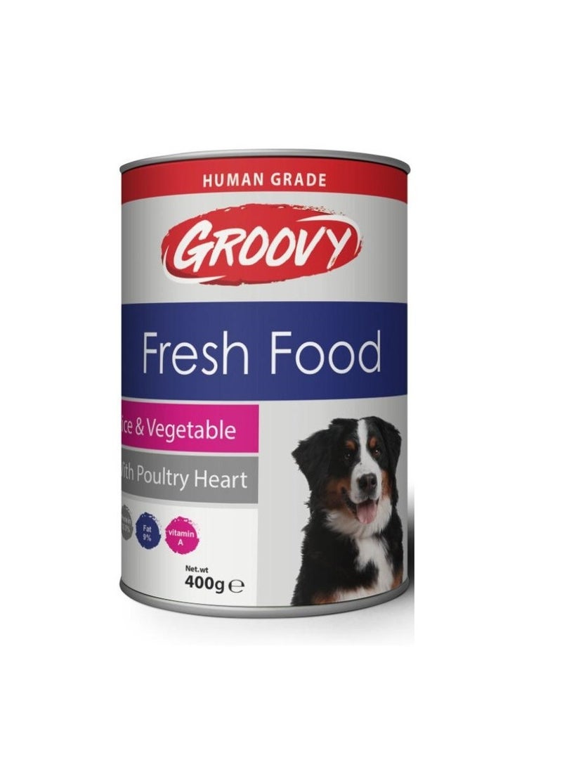 Groovy Wet Food For dogs fresh food poultry heart 400g