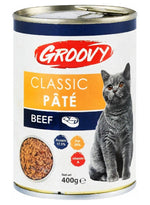 Groovy Wet Food For Cats Classic pate beef 400g