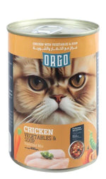 orgo canned food for cat chicken with veg & soup 400g