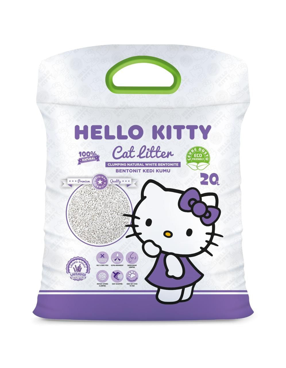Hello Kitty Clumping Cat Litter lavender 20l