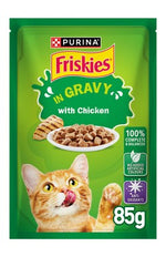 Friskies Chicken Chunks in Gravy Wet Cat Food Pouch 85g