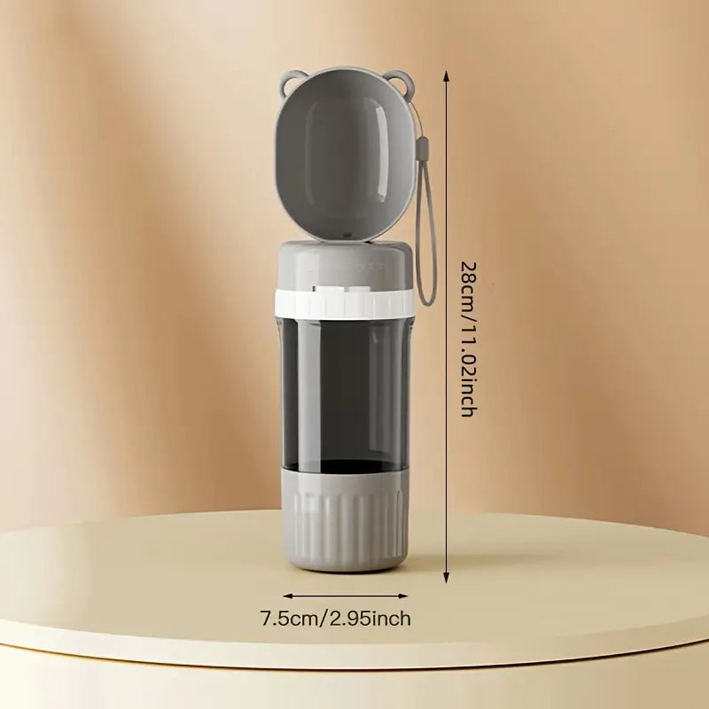 Pet water and feeder bottle with cup 550ml